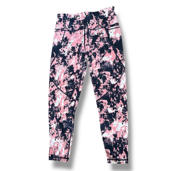 Sweaty Betty Leggings Womens Sz Small Pink Navy Power Size Two Pockets 7/8 High - Picture 1 of 11